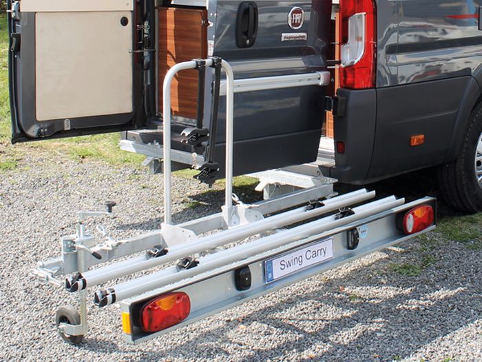SMV Swing Carry E- Bike Fahrradträger schwenkbar u. hochklappbar- spez. für VW Crafter 4er Bj. 2006-2018, o. AHK, max. Fzg Länge 5,93m