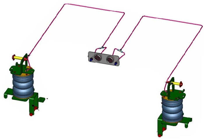 Ford Transit, Frontantrieb, Baujahr 2000- 2006, Achse 70x90mm, Pralldämpfer alle, passende Zusatz-Luftfederung 6 Zoll Zweikreis Faltenbalg- Anlage, syst. LF1B