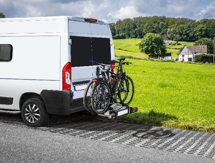 EUFAB Fahrradträger SD260, ausziehbar, f. 2 Fahrräder für d. Anhängerkupplung AHK Fahrradträger für 2 Fahrräder