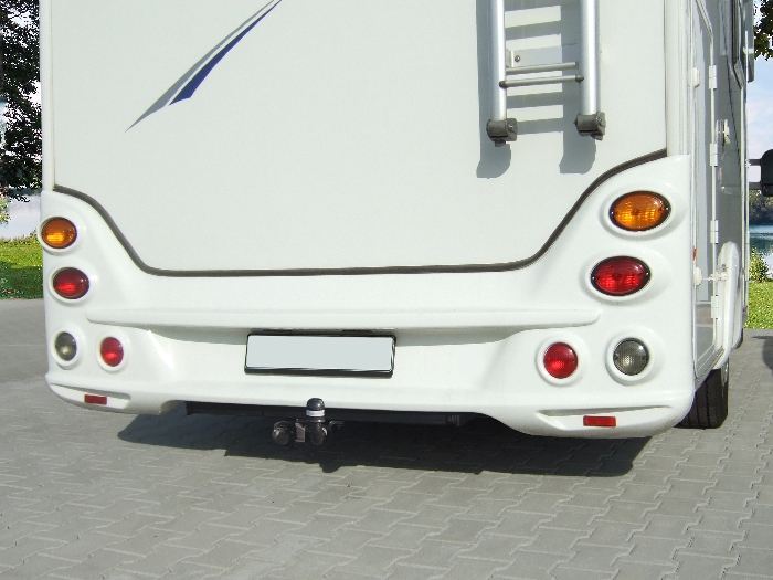 Anhängerkupplung Wohnmobil BOSStow für Ford Transit Frontantrieb (V185 Flachboden)- Bj.2000-2006, Typ 01 feststehend inklusiv Rahmenverlängerung 2000mm