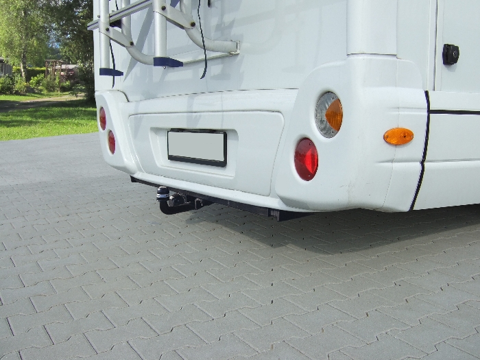 Anhängerkupplung Wohnmobil BOSStow für Ford Transit Flachboden- Bj.2014-, Typ 01- spez. V21, feststehend inklusiv Rahmenverlängerung 2000mm