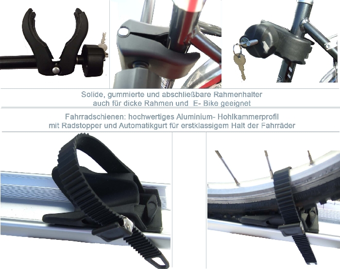 ALUTRANS Premium Wohnmobil Fahrradträger für 4 Fahrräder o. E-Bike