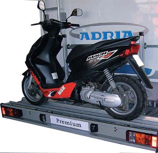 ALUTRANS Premium 1 Roller/ Motorradträger, 200kg spez. für VW Crafter 4er Bj. 2006-2018-o-AHK, max. Fzg Länge 5,93m