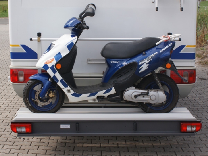 ALUTRANS Premium 1 Roller/ Motorradträger, 200kg spez. für VW Crafter 4er Bj. 2006-2018-o-AHK, max. Fzg Länge 5,93m