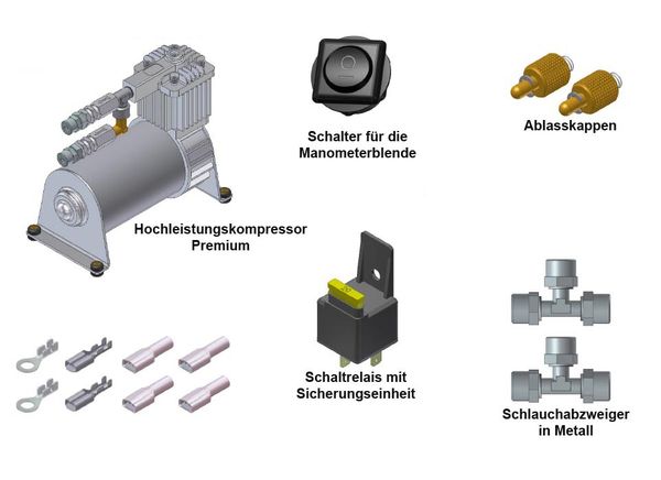 (LF1B) Hochleistungskompressor Premium für Luftfederanlagen, 6,00 mm, 130/5