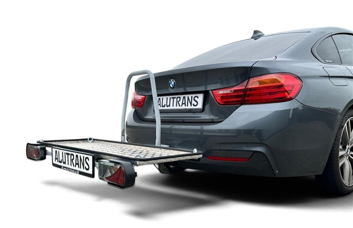 ALUTRANS Plattformträger ca. 1200 x 460mm für faltb. Rollstuhl AHK Heckträger für Rollstuhl