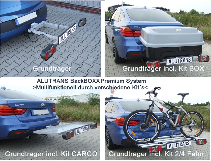 ALUTRANS BackBOXX Premium Grundträger für d. Anhängerkupplung AHK Lastenträger