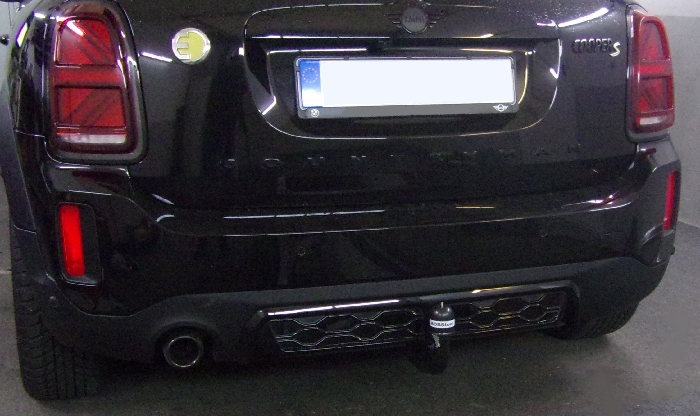 Anhängerkupplung für MINI-Countryman SE F60 Countryman John Cooper Works, auch mit Fußsensor, nur für Heckträgerbetrieb, Montage nur bei uns im Haus, Baureihe 2021- V-abnehmbar