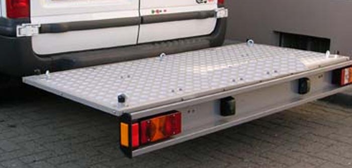 ALUTRANS Premium Plattformträger spez. für VW Crafter 4er Bj. 2006-2018, o. AHK, max. Fzg Länge 5,93m