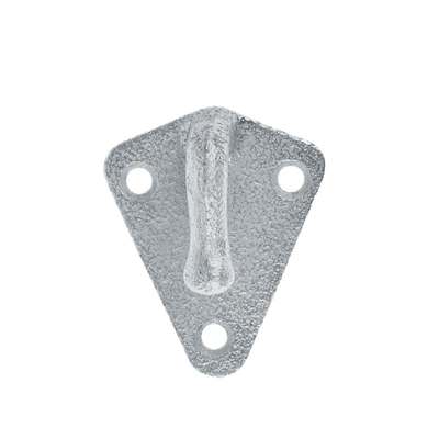 Abspannhaken, Planenhaken, Dreiloch, Metall 40x45mm, 1 Stk. Abspannhaken, Planenhaken, Dreiloch, Metall 40x45mm, 1 Stk.