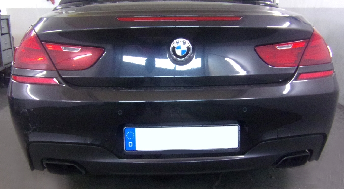 Anhängerkupplung für BMW-6er Cabrio F12 inkl. M- Sportpaket, nur für Heckträgerbetrieb, Montage nur bei uns im Haus, Baureihe 2011- V-abnehmbar