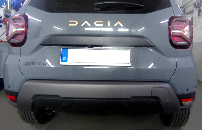 Anhängerkupplung für Dacia-Duster SUV, speziell Fzg. mit LPG Gas 2WD und 4WD, Baureihe 2018-2024 V-abnehmbar 45 Grad