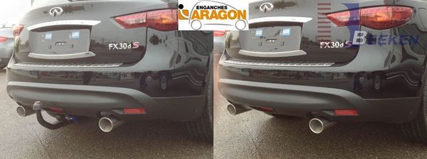 Anhängerkupplung für Infiniti-EX 37 J50, Baureihe 2008- V-abnehmbar