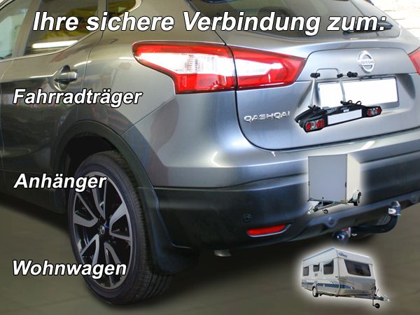 Anhängerkupplung für Nissan-Qashqai spez. Adblue, Baureihe 2018-2019 starr