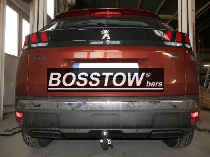 Anhängerkupplung für Peugeot-3008 spez. GT-Line, mit Esatz Vorbereitung, Baureihe 2016-2023 abnehmbar