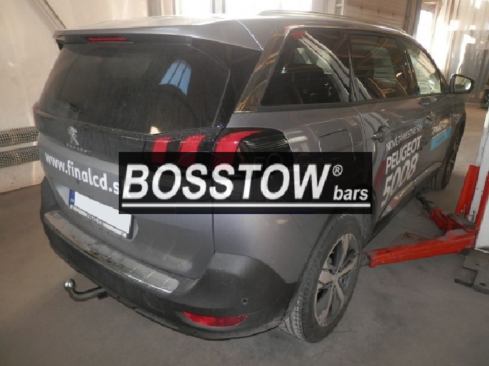 Anhängerkupplung für Peugeot-5008 nicht Fzg. mit E- Satz Vorbereitung, f. Fzg. mit Reserverad am Boden, Baureihe 2017-2024 abnehmbar