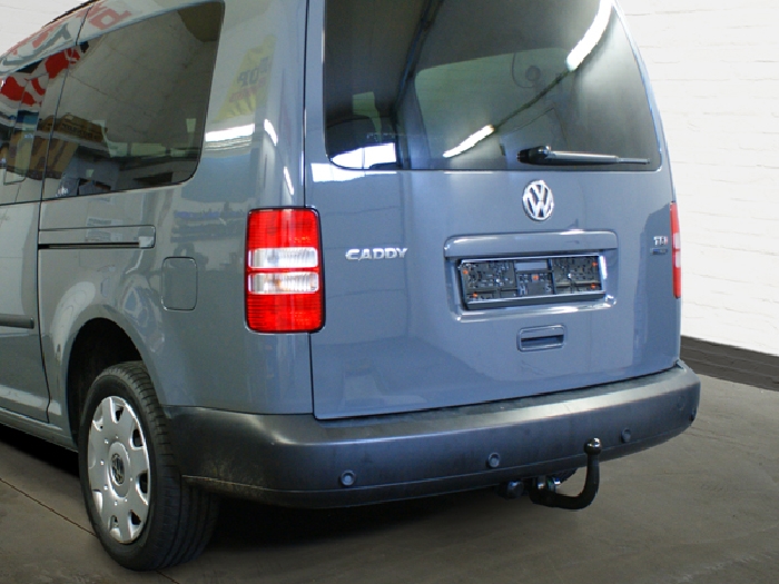 Anhängerkupplung für VW-Caddy III, IV, Maxi mit Benzin- o. Dieselmotor, Baureihe 2007-2015 V-abnehmbar