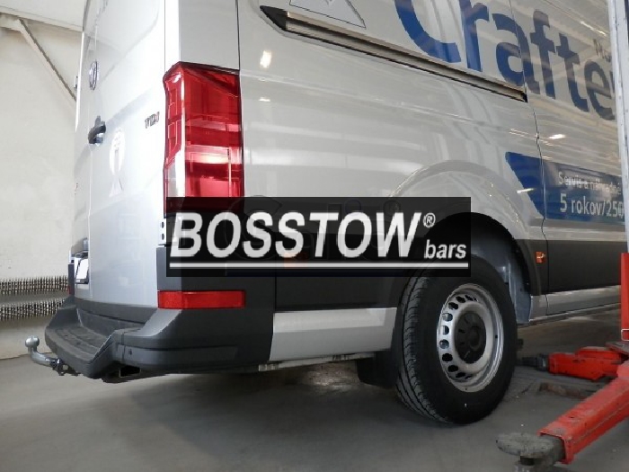 Anhängerkupplung für VW-Crafter II 30-35, Kasten, Radstd. 3640mm, 4490mm, Fzg. mit Trittbrettst., o. Vorbereitung, Baureihe 2017-2023 starr