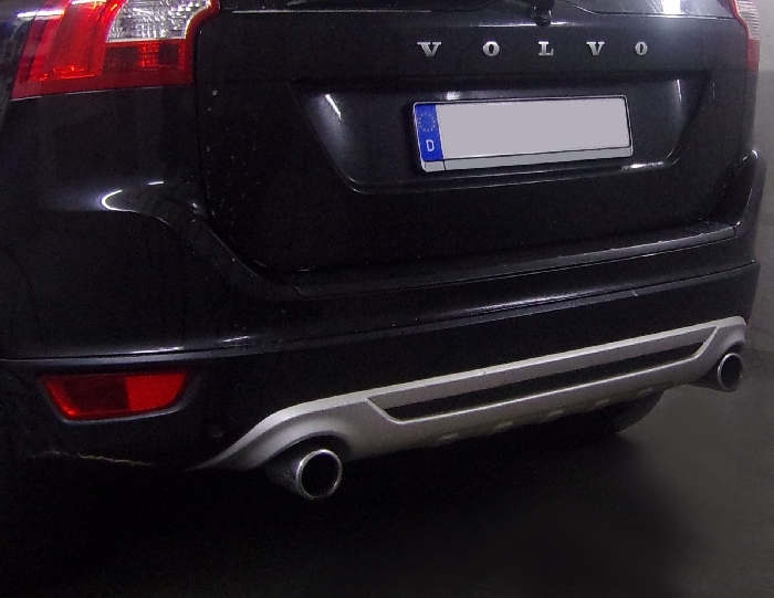 Anhängerkupplung für Volvo-XC 60 spez. R-Design, incl. Abdeckung schwarz, Baureihe 2012-2013 V-abnehmbar 45 Grad