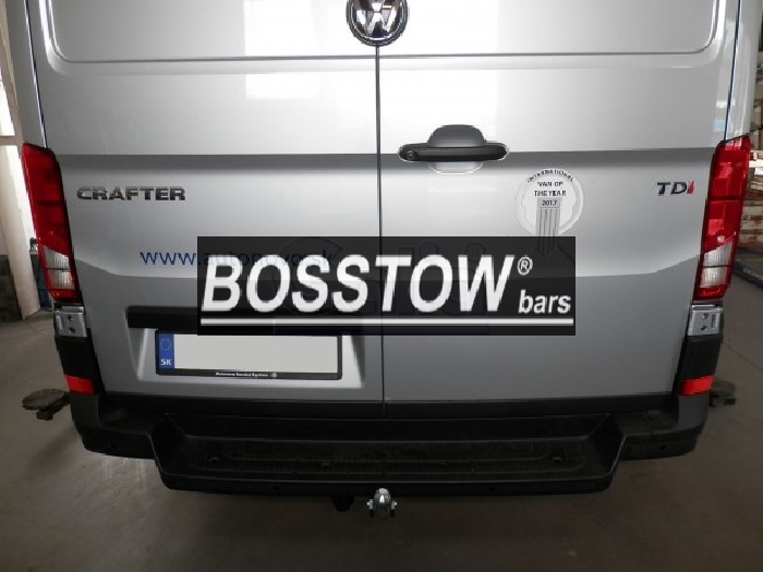 Anhängerkupplung für VW-Crafter II 30-35, Kasten, Radstd. 3640mm, 4490mm, Fzg. mit Trittbrettst. m. Vorbereitung, Baureihe 2017-2023 starr