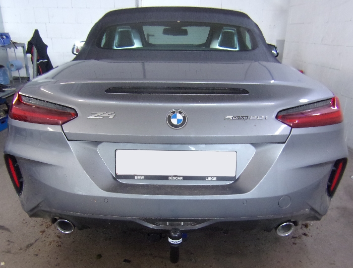 Anhängerkupplung für BMW-Z4 G29 Roadster, inkl. Sport-line, inkl. M-Sport, nur für Heckträgerbetrieb, Montage nur bei uns im Haus, Baureihe 2018- V-abnehmbar