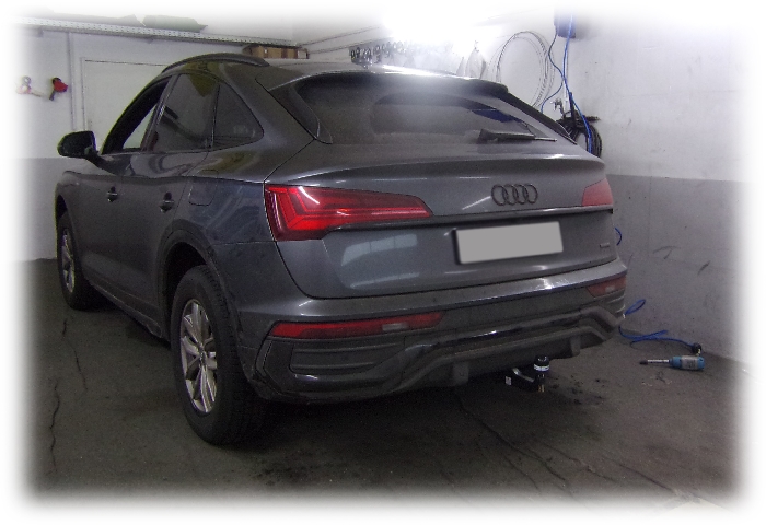 Anhängerkupplung für Audi-Q5 Sportback spez. Plug In Hybrid, S-Line, Baureihe 2023- V-abnehmbar