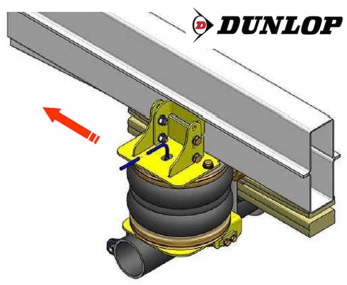 Citroen C25 Eurochassis 280/290 (1982-1993), passende Zusatz-Luftfederung 8 Zoll Zweikreis Doppelfaltenbalg- Anlage, syst. LF3