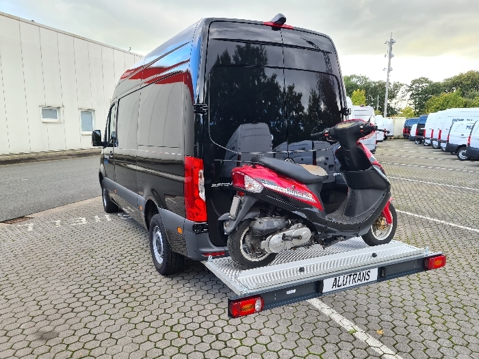 ALUTRANS KALUX 1 Roller/ Motorradträger, 200kg spez. für Mercedes Sprinter 4er Bj. 2018-, o. AHK