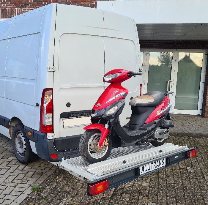 ALUTRANS KALUX 1 Roller/ Motorradträger, 200kg spez. für Opel Movano Bj. 2010-2021, m. AHK