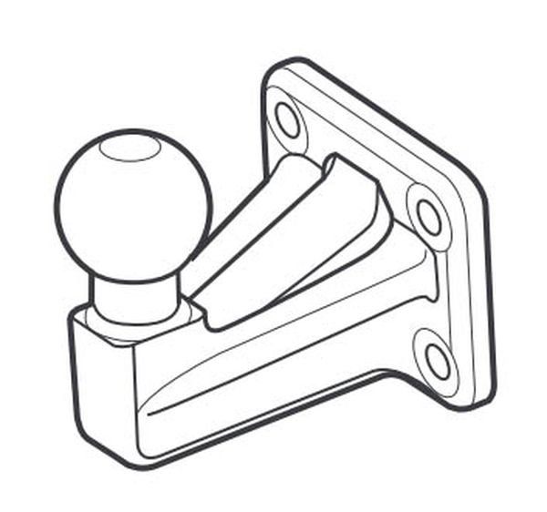 Kugelkopf- Flanschkugel-Kupplungskugel 4- Loch GDW 50V 45mm unter, 23,45kN