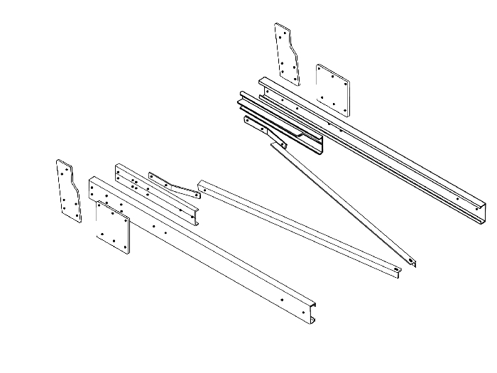 Rahmenverlängerung 2000 Basis BOSStow Typ 01 für Ford Transit FT120 u. FT150 (Radstand 2835mm)- Bj.1986-2000