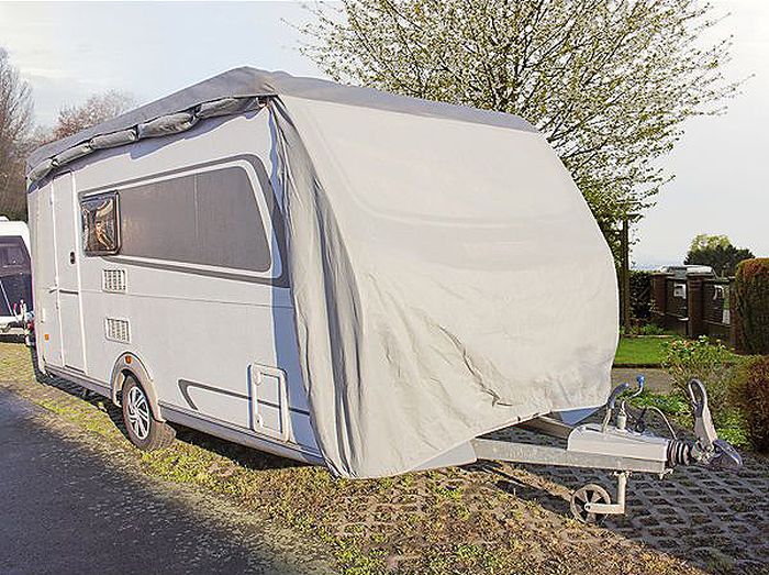 Wohnwagen Schutzhülle für Wohnwagen v. Länge 6,70-7,00m x B 2,35m x H 2,20-2,80m Basic Ausführung