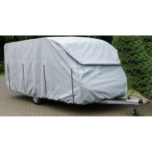 Wohnwagen Schutzhülle für Wohnwagen v. Länge 5,50-5,90m x B 2,50m x H 2,20-2,80m Premium Ausführung- AKTION
