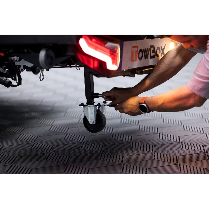 TowBox System BOX V5 Swing L, schwarz AHK Lastenträger m. Heckbox