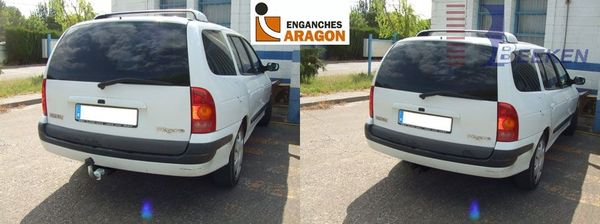 Anhängerkupplung für Renault-Megane Kombi, Baureihe 1999-2000 abnehmbar