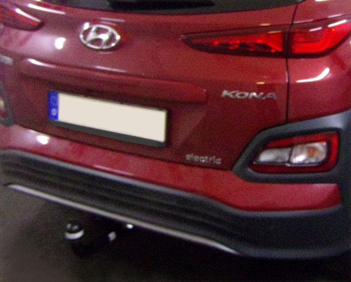 Anhängerkupplung für Hyundai-Kona Elektro mit Anhängelastfreigabe ab Werk, Fzg. mit E-satz Vorbereitung, Baureihe 2018-2023 V-abnehmbar