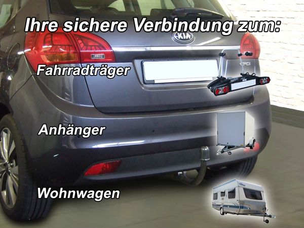 Anhängerkupplung für Kia-Venga, Baureihe 2010- V-abnehmbar