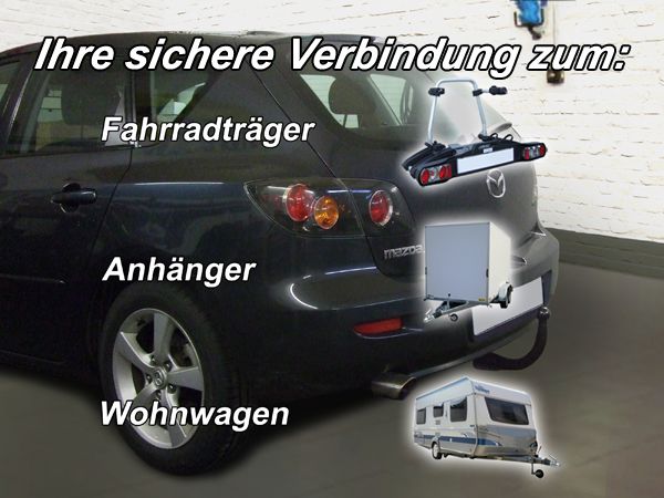 Anhängerkupplung für Mazda-3 Stufenheck, Baureihe 2003-2009 V-abnehmbar
