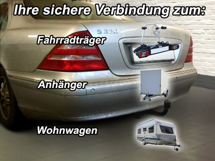 Anhängerkupplung für Mercedes-S-Klasse W220, Baureihe 1998-2002 abnehmbar