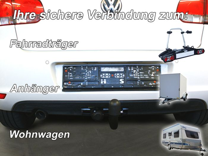 Anhängerkupplung für VW-Golf VI Limousine, nicht 4x4, Baureihe 2008-2012 V-abnehmbar