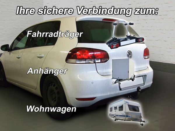 Anhängerkupplung für VW-Golf VI Limousine, nicht 4x4, Baureihe 2008- starr