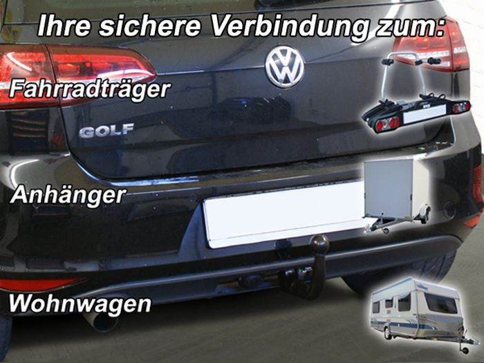 Anhängerkupplung für VW-Golf VII Limousine, nicht 4x4, Baureihe 2012-2014 V-abnehmbar