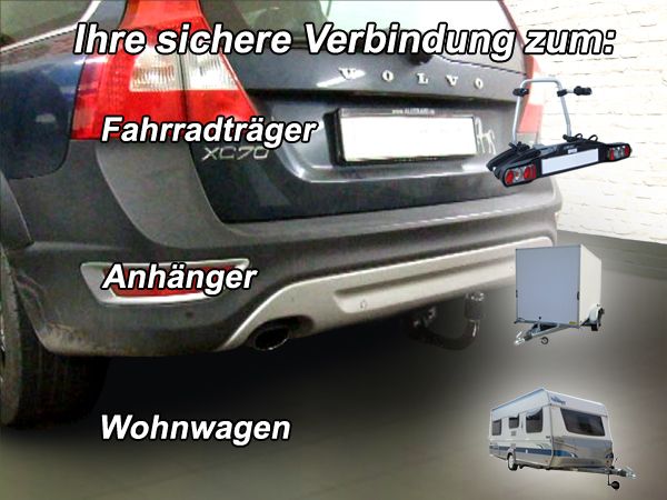 Anhängerkupplung für Volvo-XC 70 Cross Country, ohne Niveauregulierung, Baureihe 2007-2016 V-abnehmbar